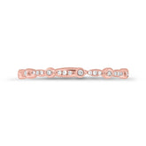 0.06ct 14k Rose Gold Diamond Lady's Band Size 4.5